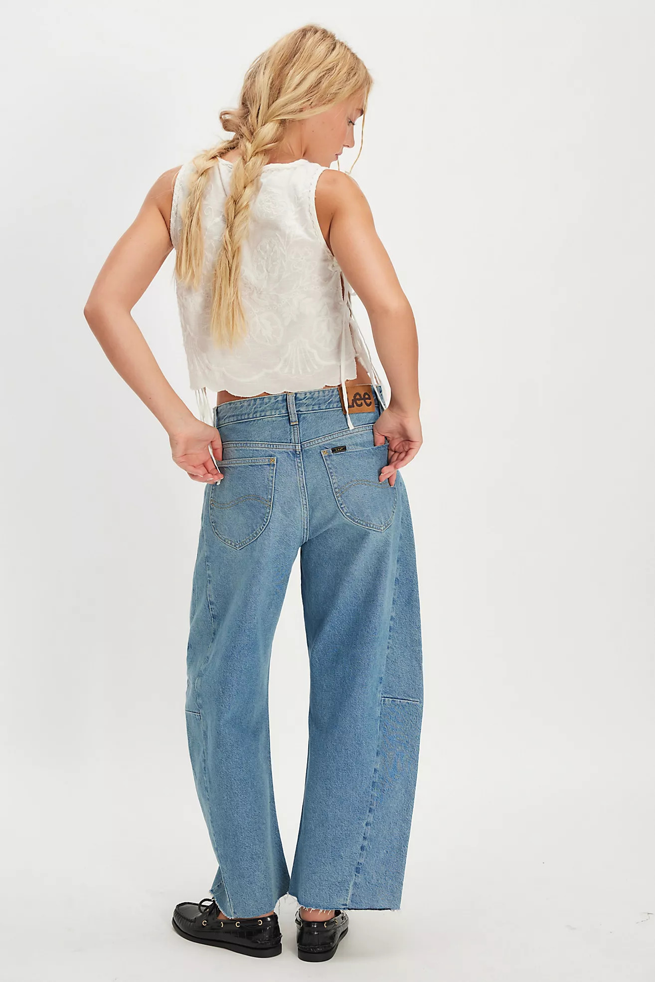 Lee Low-Slung Barrel Rider Jeans | Free People (Global - UK&FR Excluded)