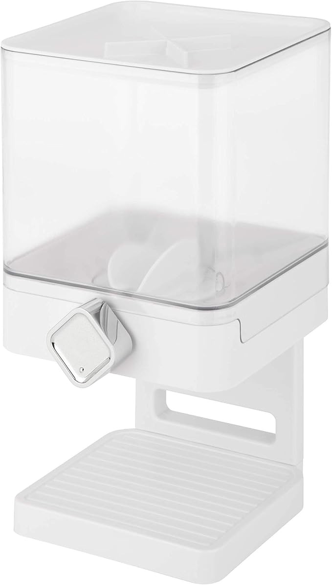 Zevro Compact Dry Food Dispenser, Single Control, White/Chrome | Amazon (US)