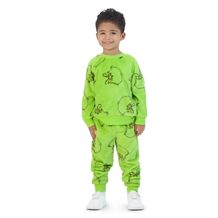 The Grinch Toddler Long Sleeve Sweatshirt and Jogger Set, Sizes 2T-5T | Walmart (US)