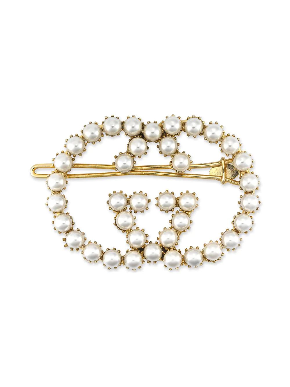 Gucci GG Pearl Hair Clip - Farfetch | Farfetch Global