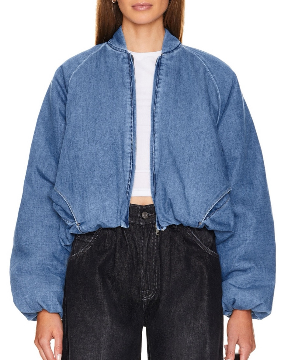 Denim jacket, denim coat, puffer jacket, cropped coat, cropped jacket, Jean jacket, zip up jacket, cropped coat, fall clothes, fall clothing, fall fashion, fall apparel, autumn fashion, fall clothing 

#LTKMidsize #LTKSeasonal #LTKStyleTip