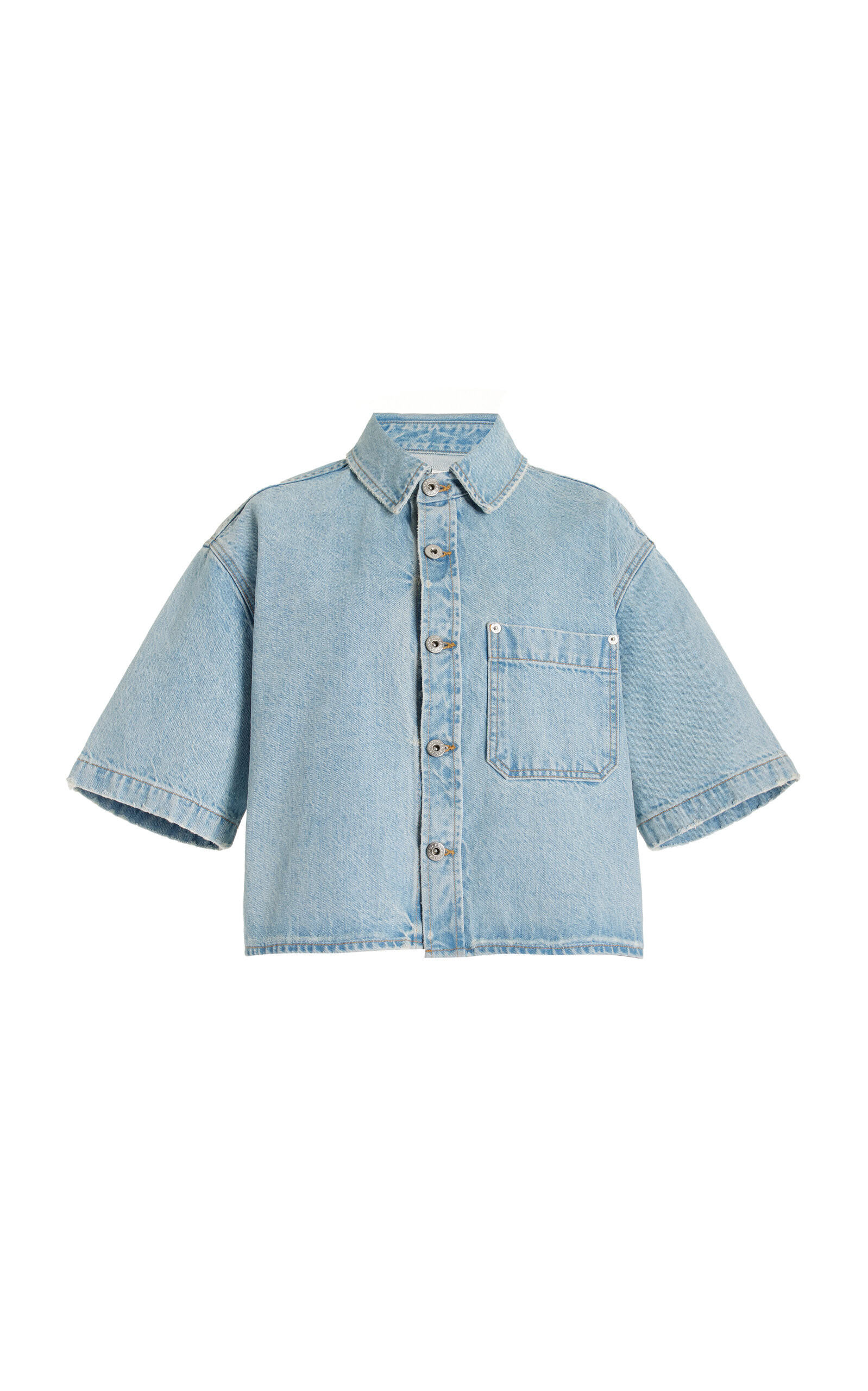 Cara Cropped Denim Shirt | Moda Operandi (Global)
