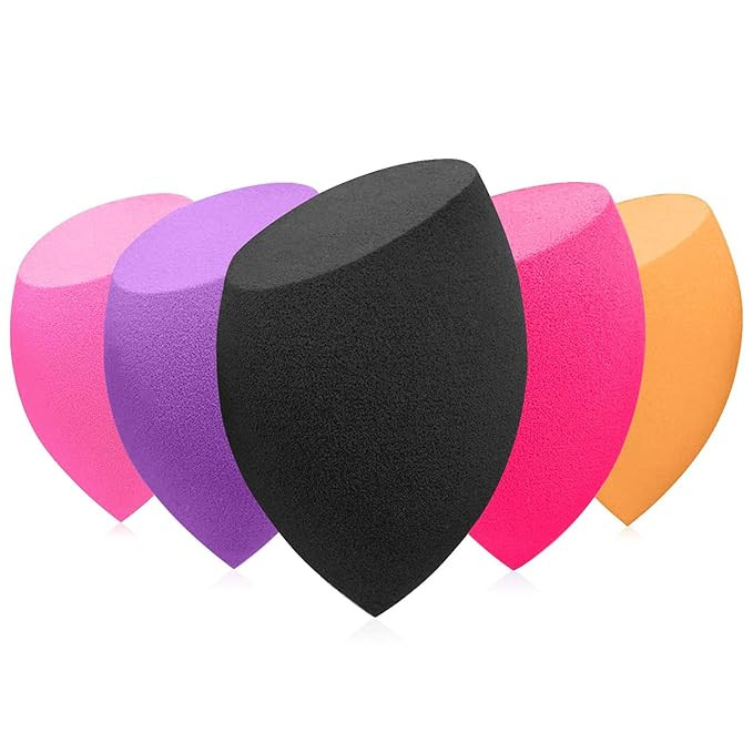 BEAKEY Makeup Sponge Set, 5 Pcs Foundation Blending Beauty Sponge, Flawless for Liquid, Cream, an... | Amazon (US)