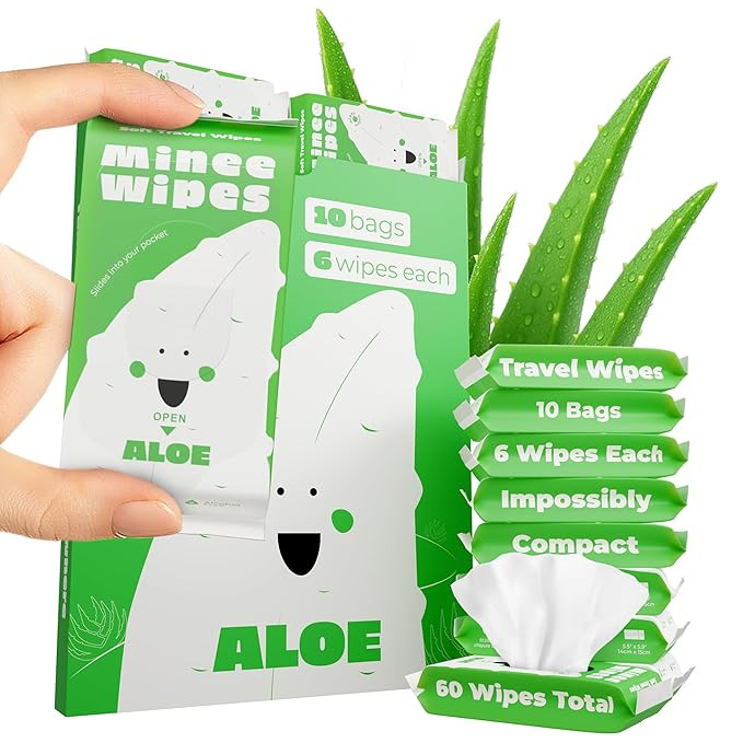 Impossibly Compact Travel Wipes with Fragrance - Skin-Friendly, Hypoallergenic & Scented Wet Wipe... | Amazon (US)