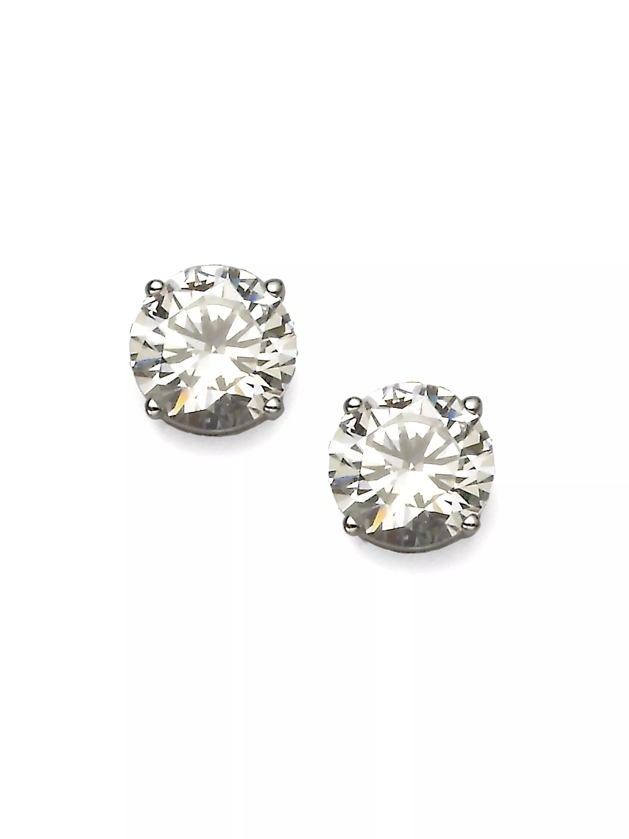 Sterling Silver & Cubic Zirconia Stud Earrings | Saks Fifth Avenue