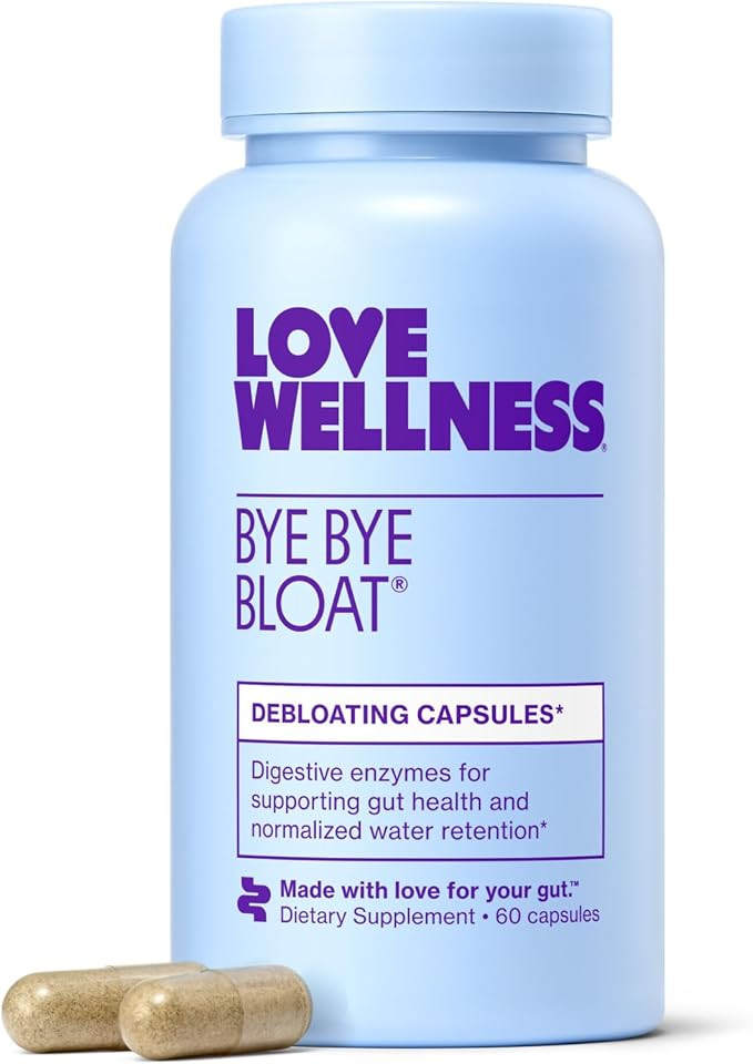 Love Wellness Bye Bye Bloat | Digestive Enzymes for Fast Acting Bloating Relief for Women | Helps... | Amazon (US)