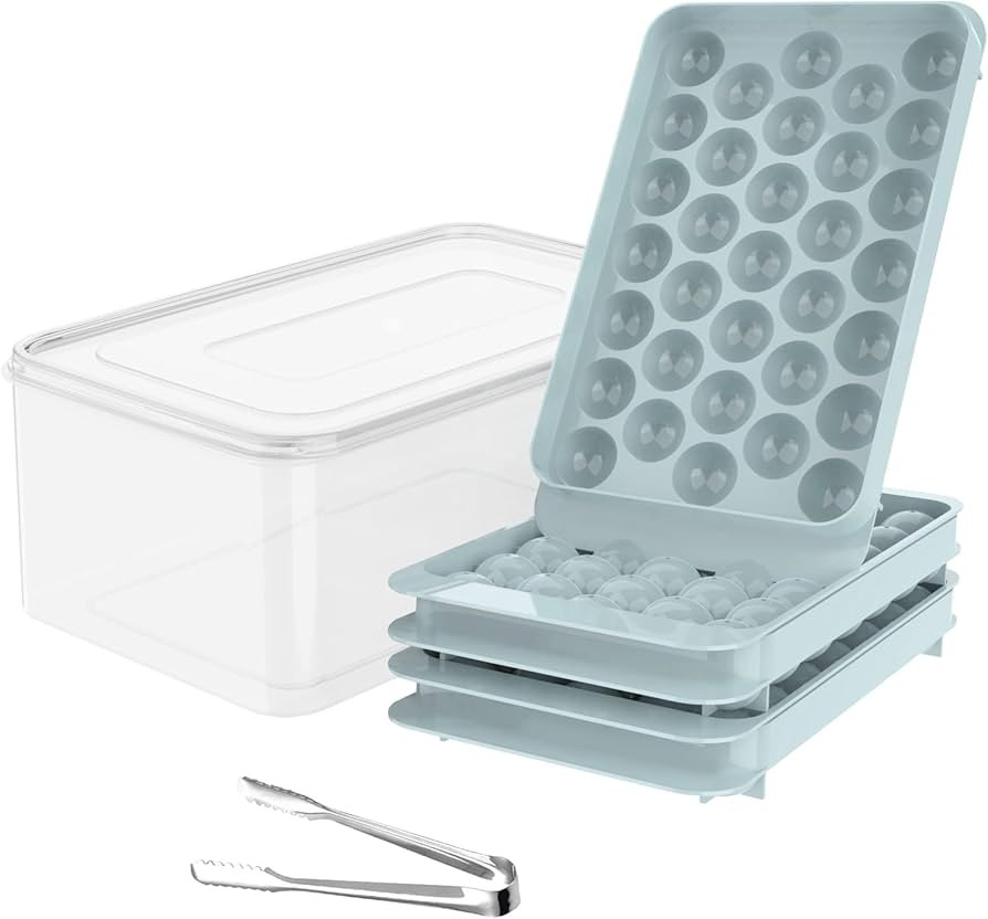 WIBIMEN Round Ice Cube Trays, Ice Ball Maker Mold for Freezer, Circle Ice Cube Tray Making 1in X ... | Amazon (US)