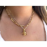 Gold Travel Necklace | Passport 18K Filled Charm Gift Airplane Jewelry Set | Etsy (US)