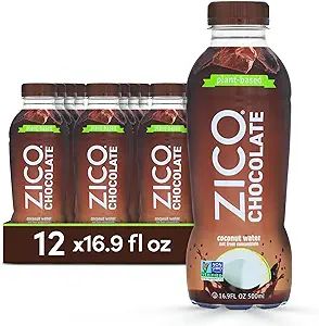 ZICO Chocolate Coconut Water Drink - 12 Pack - Plant-Based, Gluten-Free - 500ml / 16.9 Fl Oz - Ta... | Amazon (US)