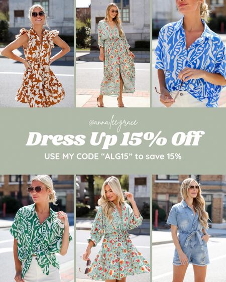 Shop dress up - 15% off site wide with my code ALG15! 

#LTKsalealert #LTKstyletip #LTKfindsunder50