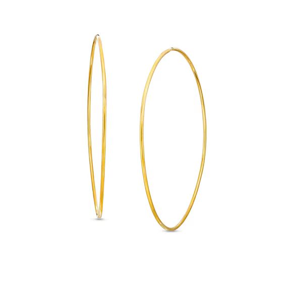 60.0mm Continuous Tube Hoop Earrings in 10K Gold|Zales | Zales