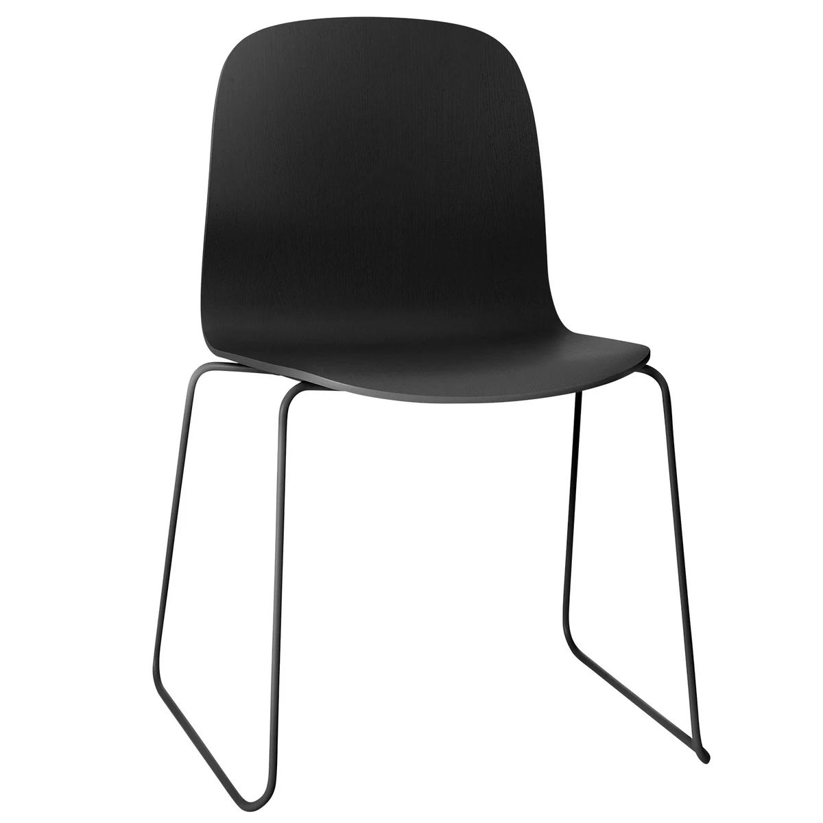 Muuto Visu chair, sled base, black | Finnish Design Shop (FI)