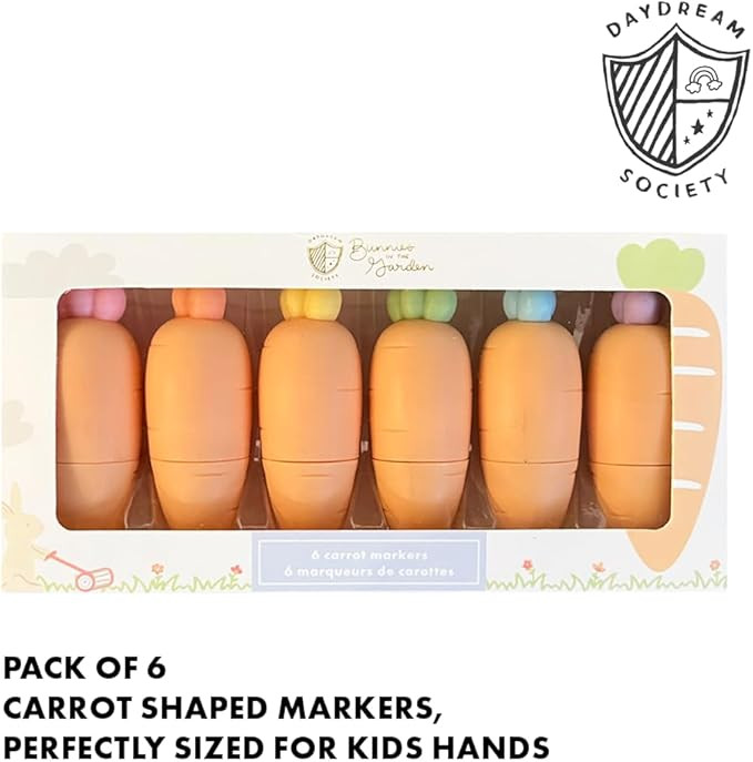 Daydream Society Bunnies In The Garden Carrot Marker Set - Pack of 6 Markers - For Easter Basket ... | Amazon (US)