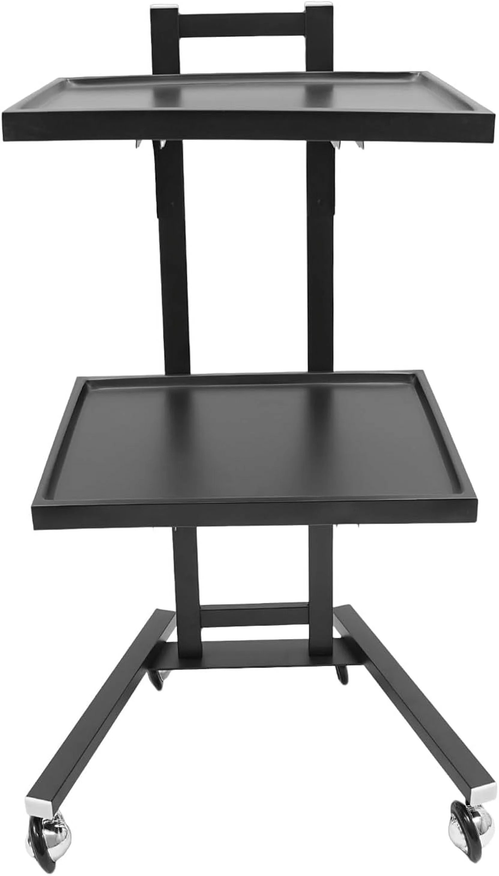 2-Tier Metal Tray Trolley,Stainless Steel Salon Rolling Cart,Foldable Utility Carts Hairdressing ... | Walmart (US)