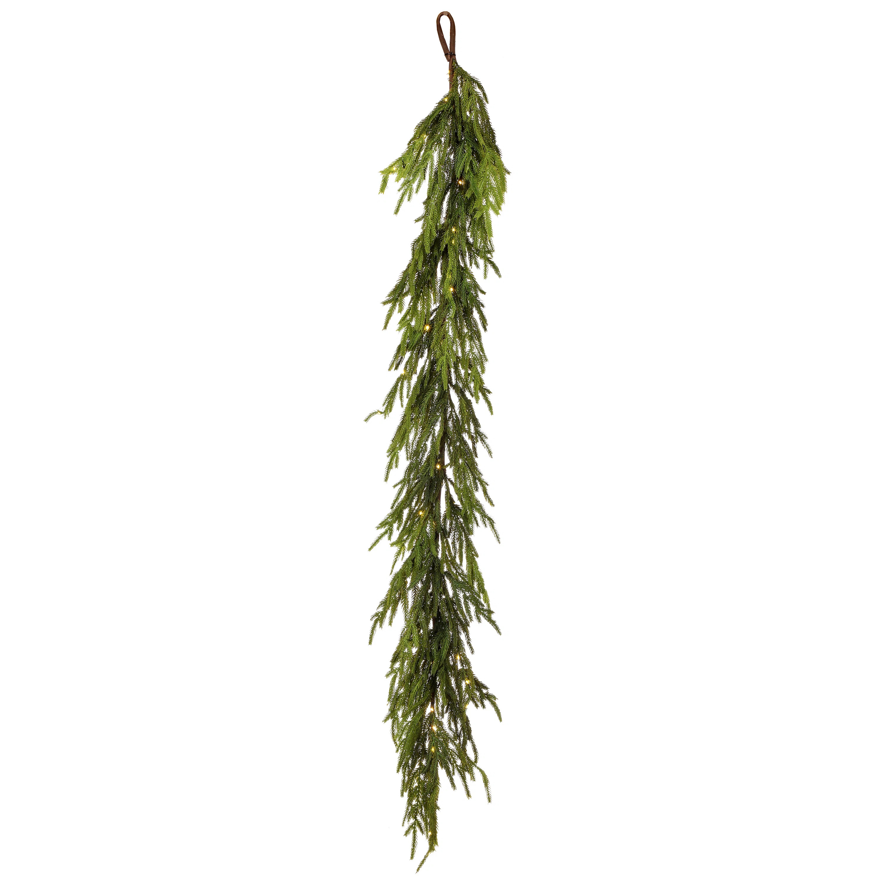 60" LED Natural Touch Norfolk Pine Garland | Joss & Main
