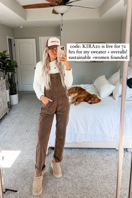 code: KIRA20 is live for 72 hours for the sweater (in a small) and the overalls (in a 4 but could do a 2!) casual fall outfit inspo. would be so cute for the pumpkin patch or apple orchard! 

#LTKsalealert #LTKstyletip #LTKSeasonal