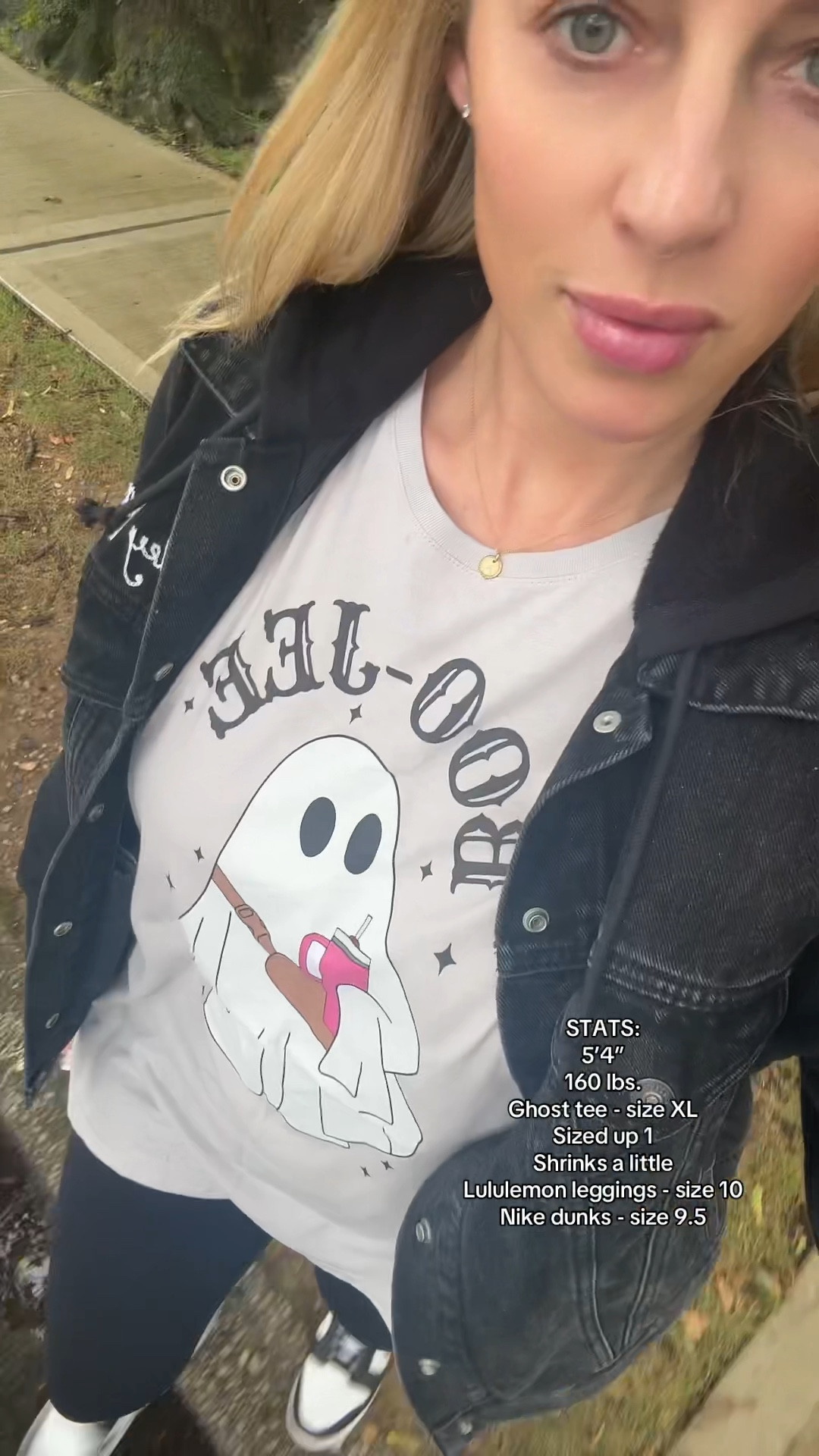 Halloween outfit. Wearing xl in Halloween graphic tee, size 10 in Lululemon align leggings and size 9.5 in Nike dunks sneakers 

#ltkfindsunder50 #ltkseasonal #ltkhalloween

