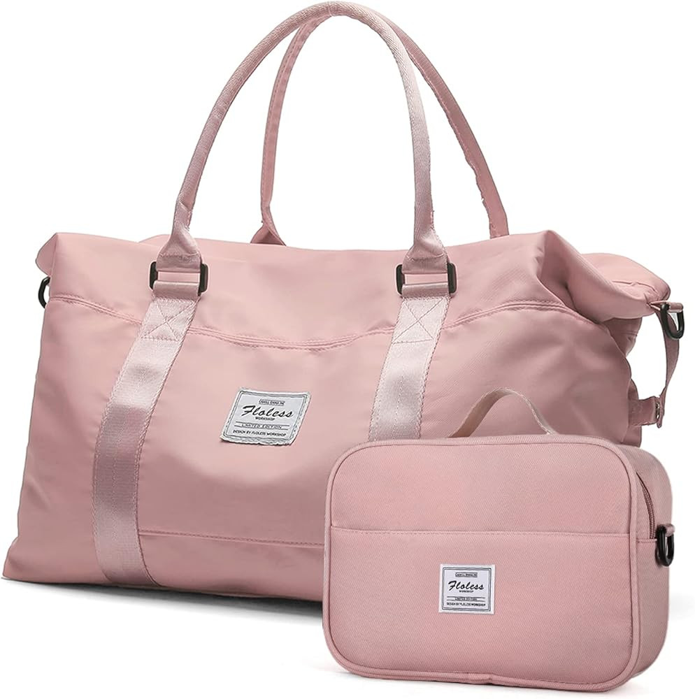 Travel Duffel Bag, Sports Tote Gym Bag, Shoulder Weekender Overnight Bag for Women | Amazon (US)