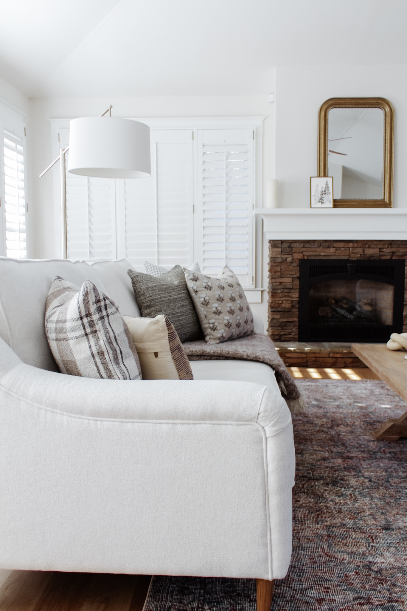 Taking time with this space to do it right, but sure do appreciate the little change ✨ If you’re looking to affordably add something new, check out this week’s affordable new arrivals on the blog!
•
Shop my living room and read the post from the link in bio. Message me with any questions!
•
•
•

Neutral pillows, plaid pillow, throw pillow cover, taupe pillows, pillow design, living room design, living room decor, white sofa, living room rug, loloi rugs, neutral home 

#LTKhome #LTKstyletip #LTKunder50