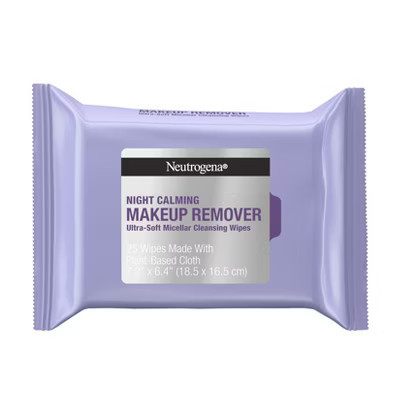 Neutrogena Night Calming Makeup Remover Wipes - Ultra Soft Micellar Facial Cleansing - 25ct | Target