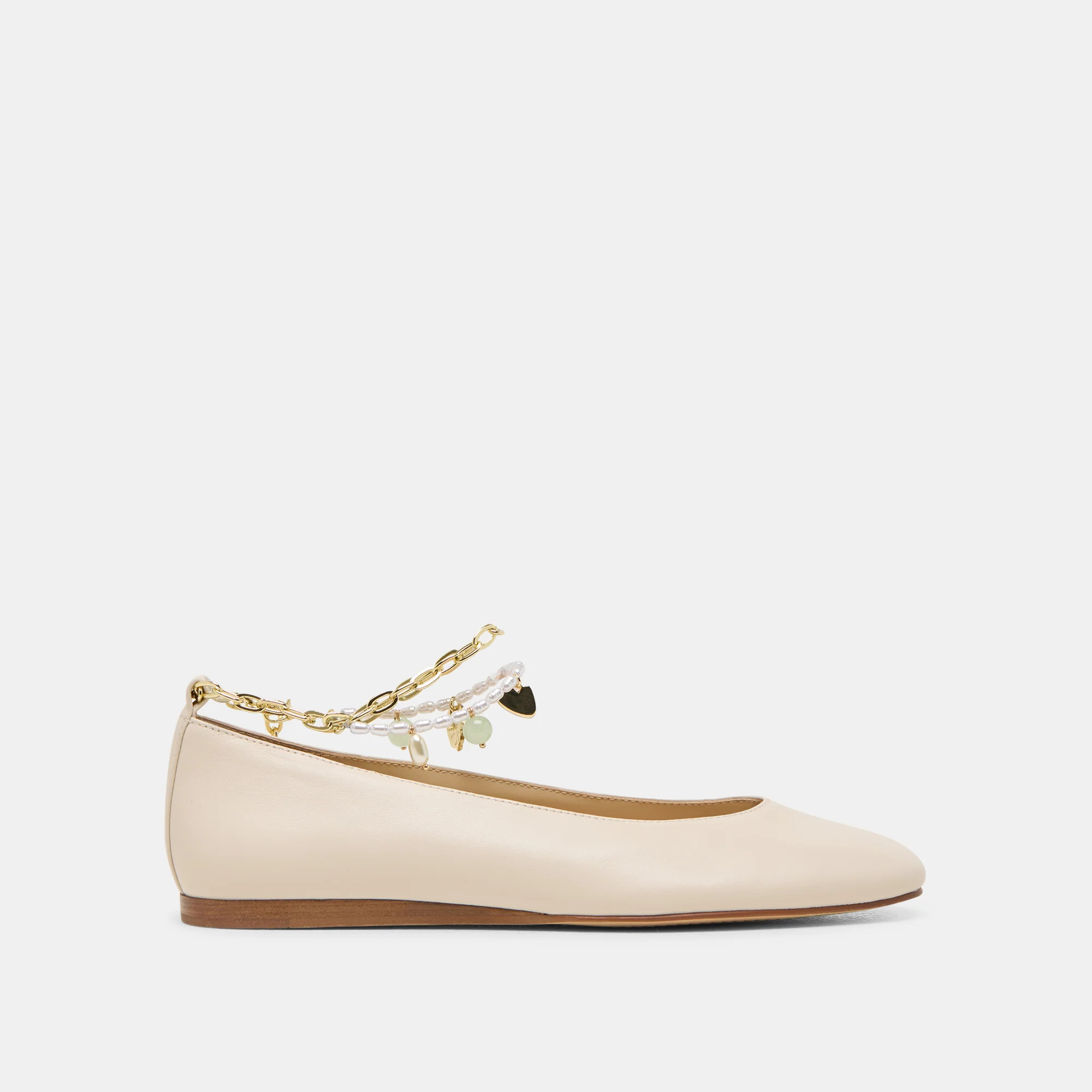 Baiden Ballet Flats Bone Leather | DolceVita.com