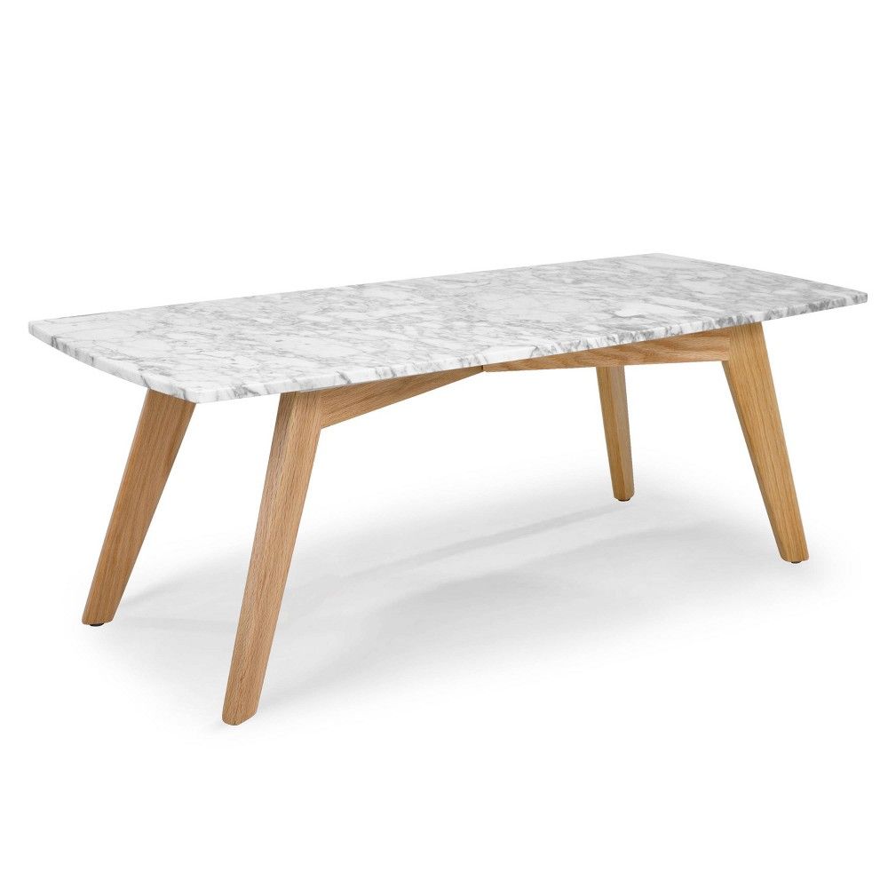 Gabrielle Marble Rectangle Coffee Table Natural - Poly & Bark | Target