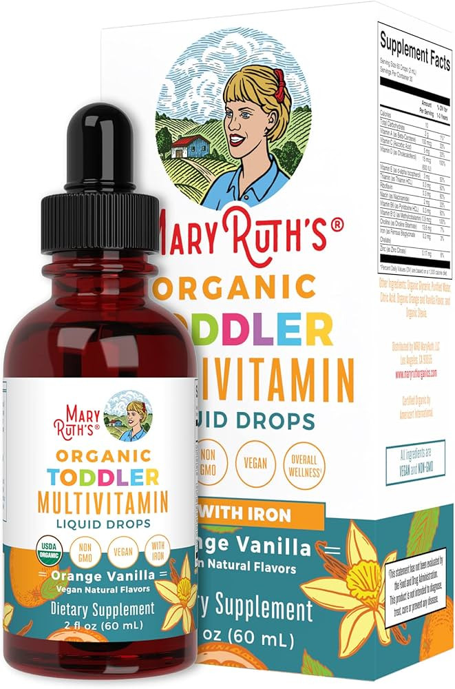 MaryRuth Organics Multivitamin & Multimineral with Iron for Toddlers | USDA Organic | Sugar Free ... | Amazon (US)
