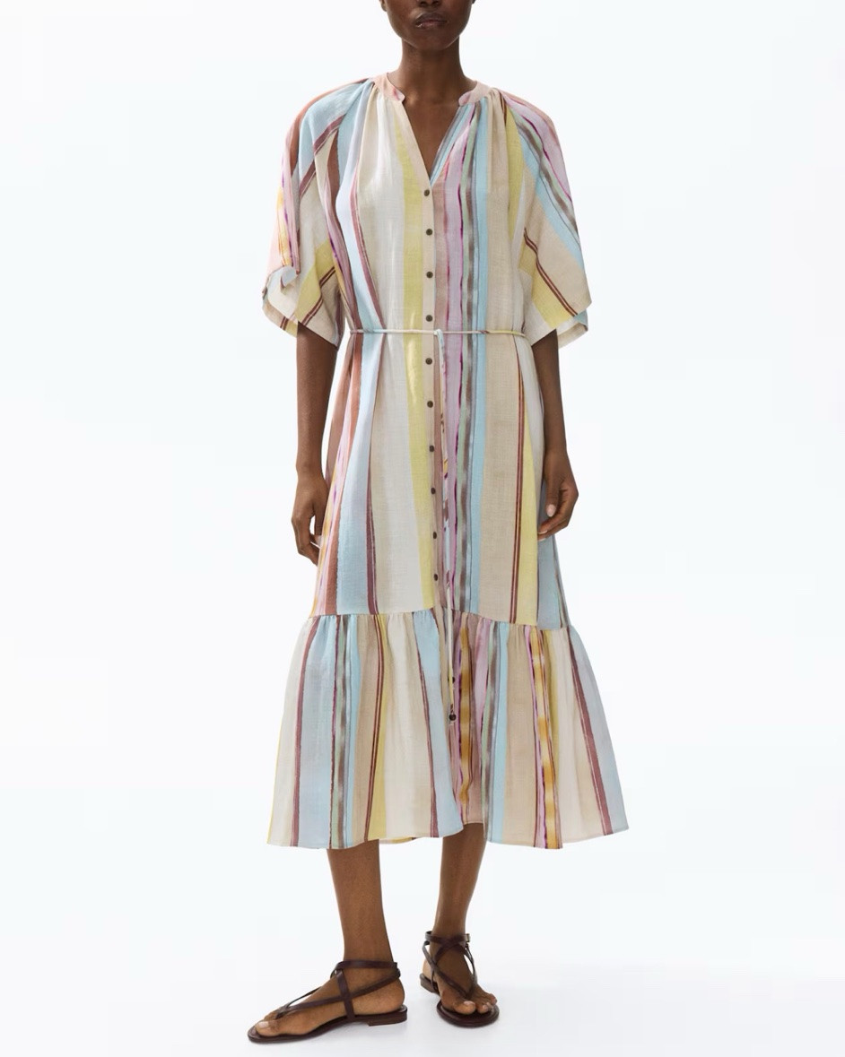 Colorful striped midi shirt dress

#LTKSeasonal
