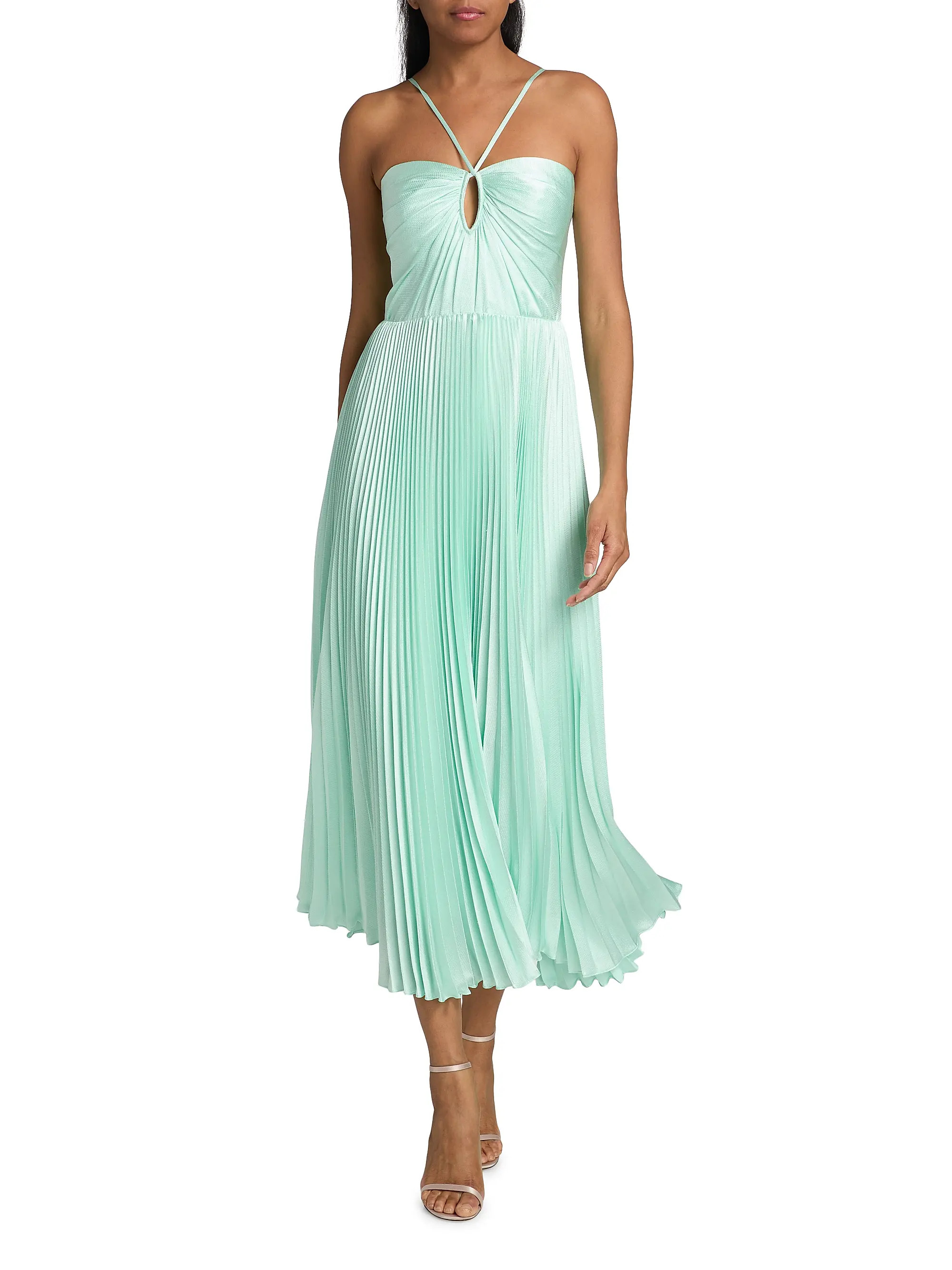 Liv Satin Woven Midi-Dress | Saks Fifth Avenue