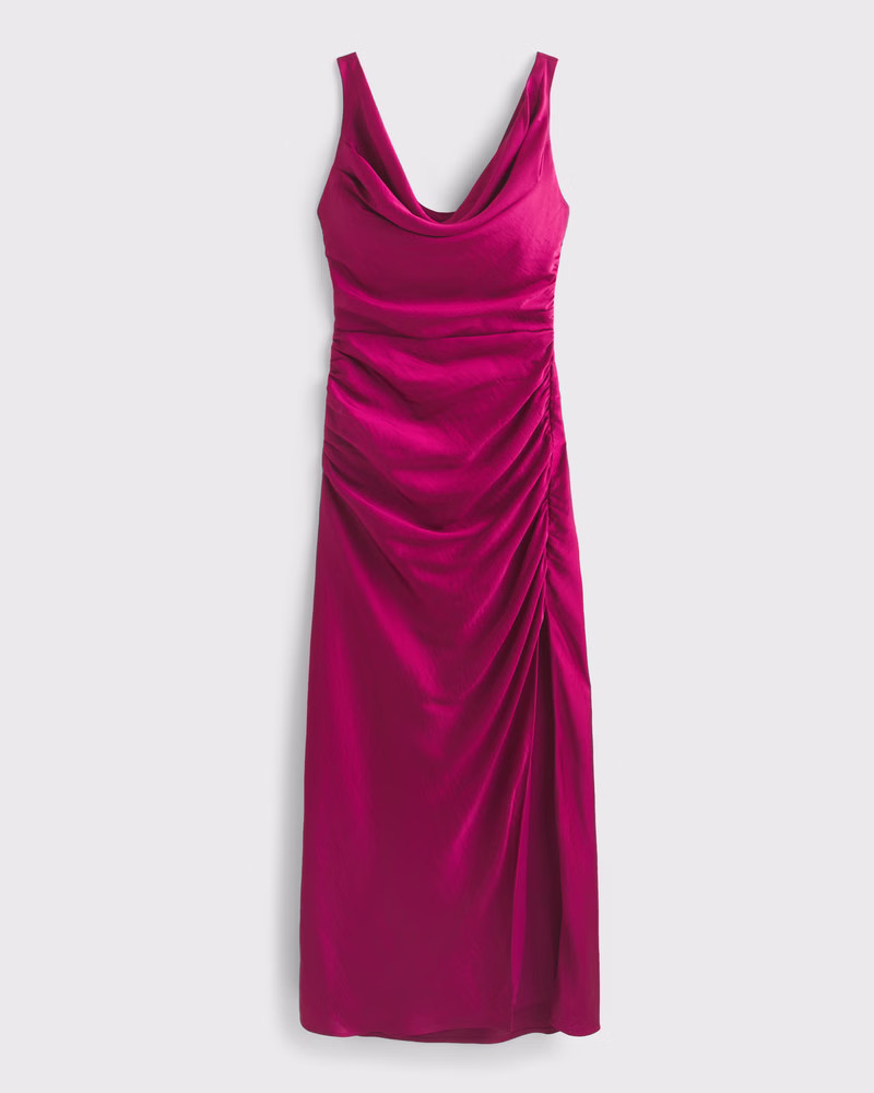 Women's Cowl Neck Draped Maxi Dress | Women's Dresses & Jumpsuits | Abercrombie.com | Abercrombie & Fitch (US)