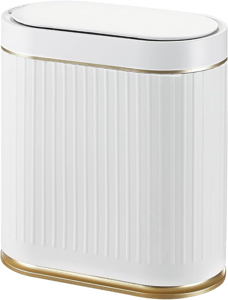 SYNCVIBE Bathroom Trash Can with Lid Automatic 2 Gallon Motion Sensor Garbage Bin, 7.5 Liter Smar... | Amazon (US)