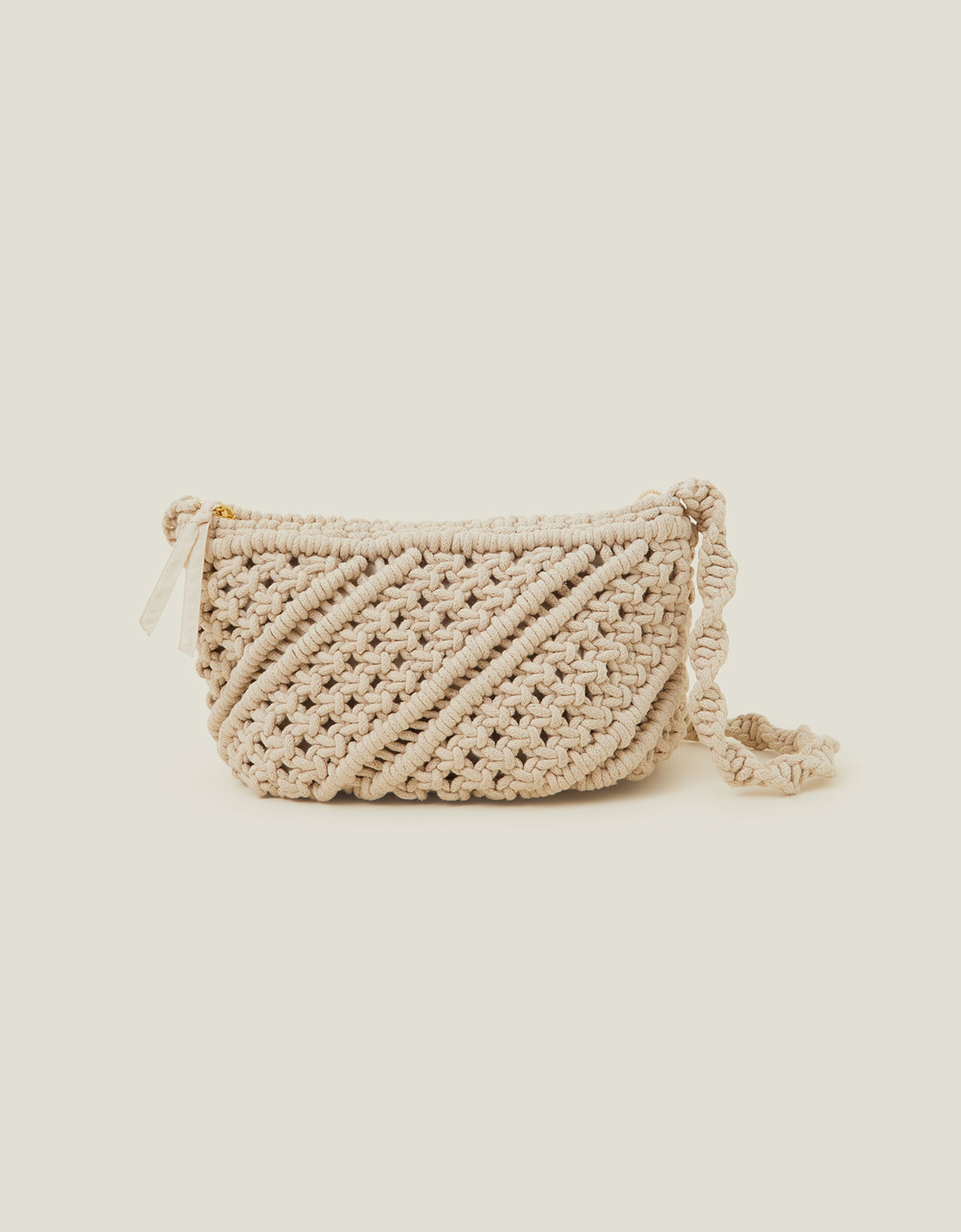 Macrame Cross-Body Bag Cream | Accessorize (Global)