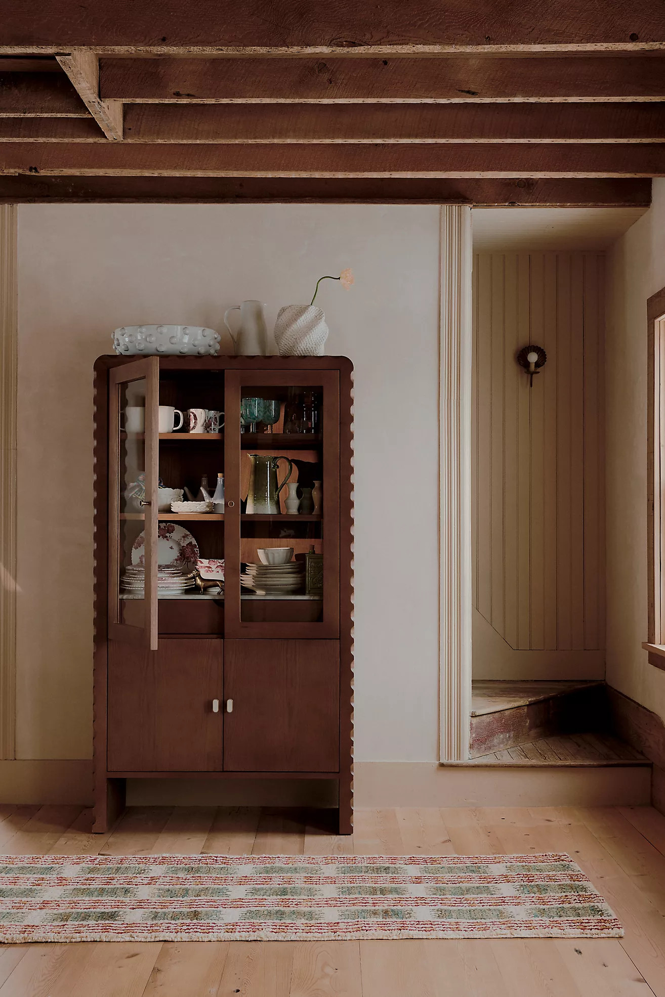 Brentley Marble-Top Ash Wood Hutch | Anthropologie (US)