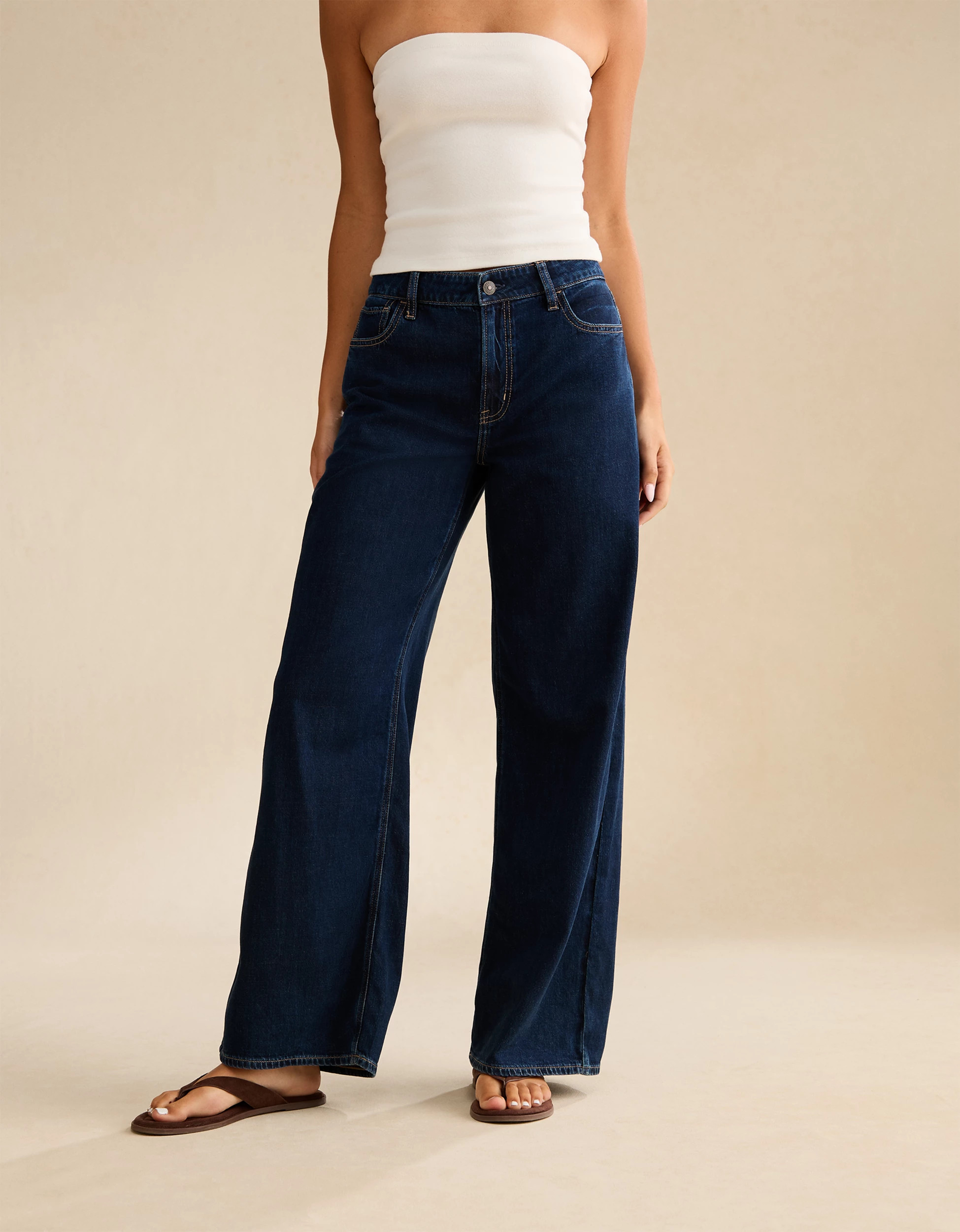 Dreamy Drape AE Super High-Waisted Baggy Wide-Leg Jean | American Eagle Outfitters (US & CA)