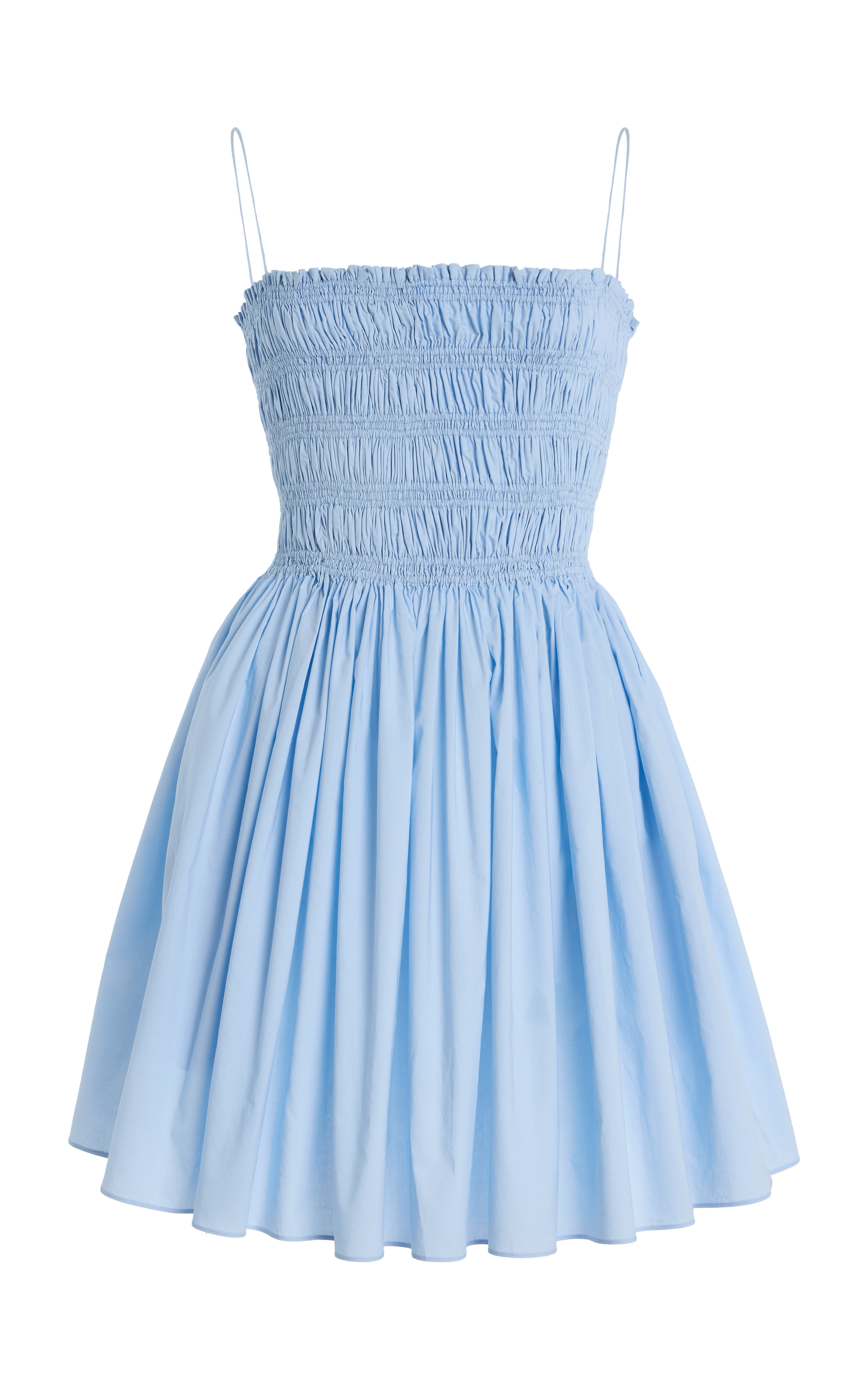 Shirred Organic Cotton Mini Dress | Moda Operandi (Global)