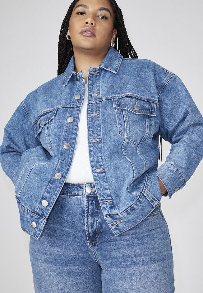 Oversized Denim Jacket | Eloquii