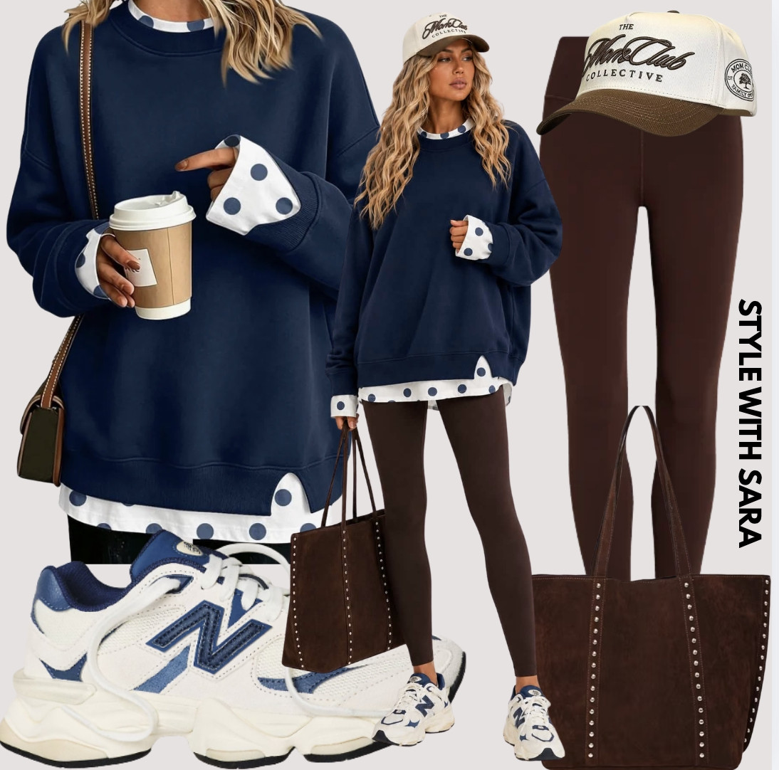 Chocolate and navy together just give that rich, classic, expensive-looking fall vibe! 🤎💙 Add the polka dots, and you’ve got the ultimate classy-chic girl look—without sacrificing comfort. 🙌🏼

And did I mention it’s a two-in-one? It looks like you perfectly layered two pieces, but it’s actually just ONE top—so you get the cute layered look without all the extra bulk!

I already showed you girls the plaids and solids, and after those went viral, they released this brand-new polka-dot print! Polka dots are trending for fall, this one just dropped, AND it’s already on sale! 🖤🍂

Comment POLKA DOT and I’ll send you the link to the entire look! 🔗