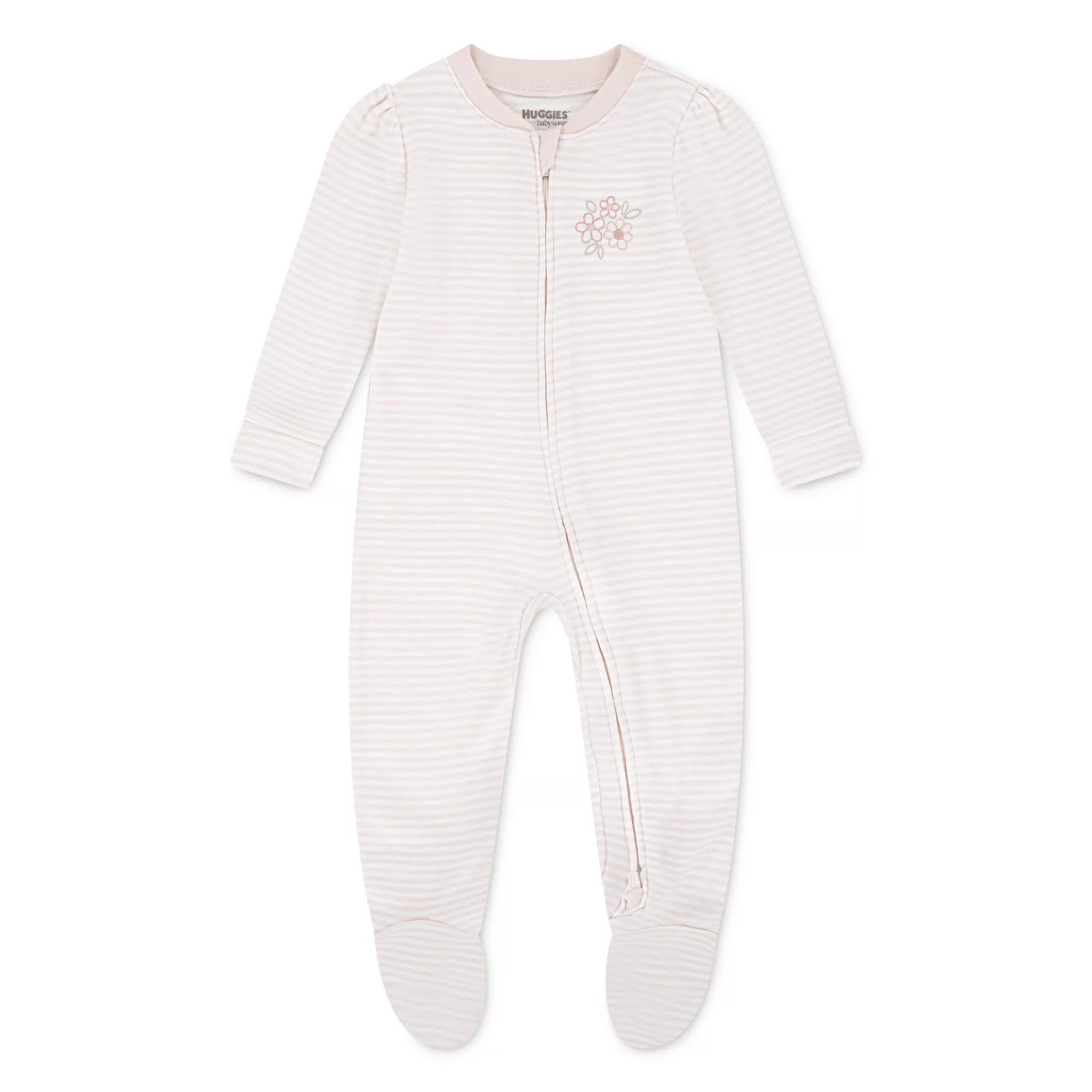 Newborn Baby Girls Huggies Babywear 100% Organic Take Me Home Striped Coverall | Kohl's