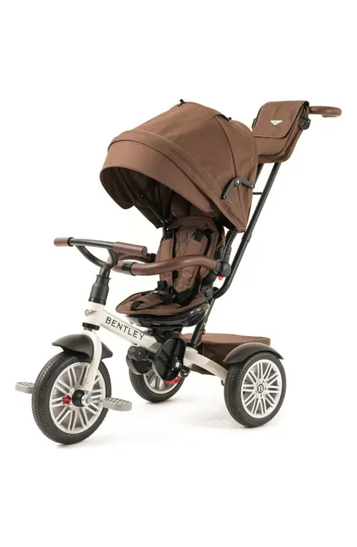 Posh Baby & Kids Bentley 6-in-1 Stroller/Trike in White Satin W/Chocolate at Nordstrom | Nordstrom