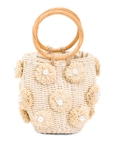 Raffia Bucket Bag | TJ Maxx