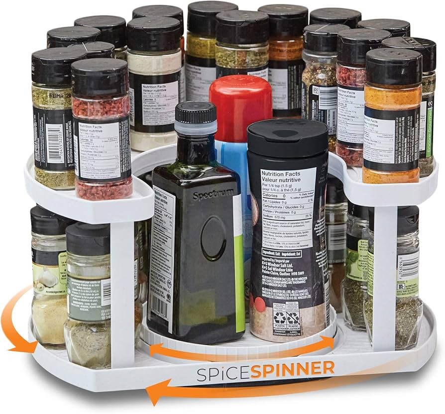 Allstar Innovations Spice Spinner Two-Tiered Spice Organizer & Holder That Saves Space, Keeps Eve... | Amazon (US)