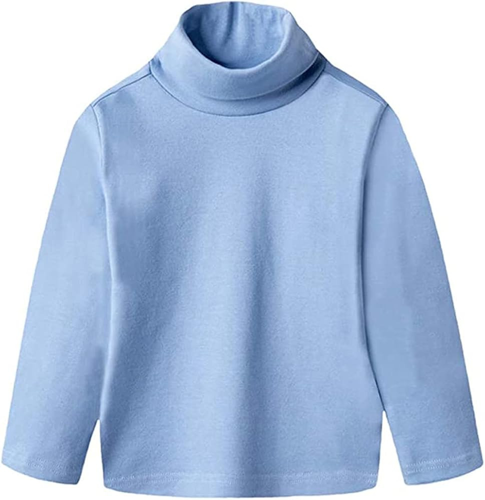 HAXICO Unisex Girls Boys Long Sleeve Crewneck T-Shirt Tee Toddler Turtleneck Cotton Basic Warm To... | Amazon (US)