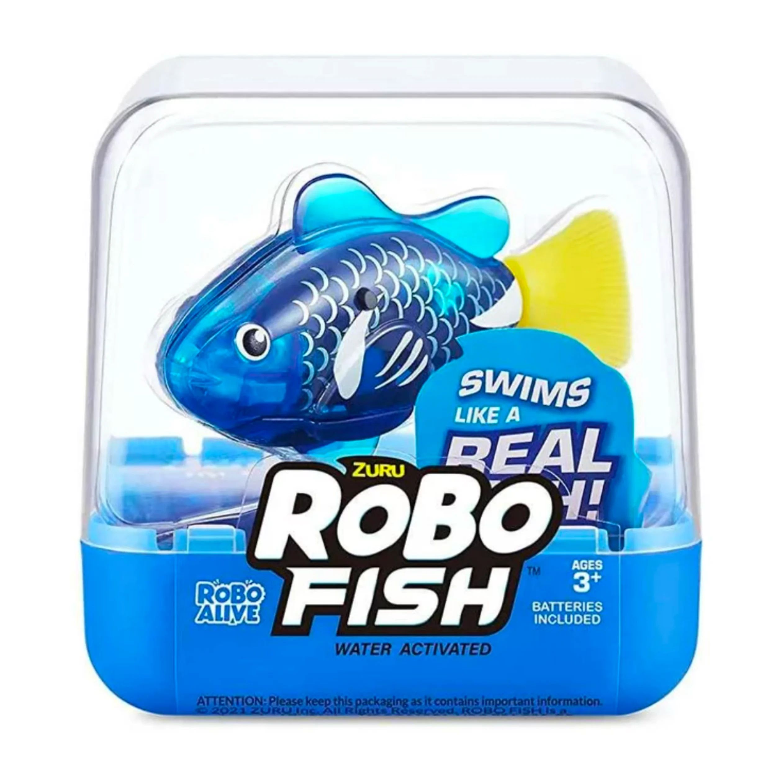 Zuru Robo Alive Robo Fish Changes Color Robotic Swimming Fish Water Activated Series 3, Blue | Walmart (US)