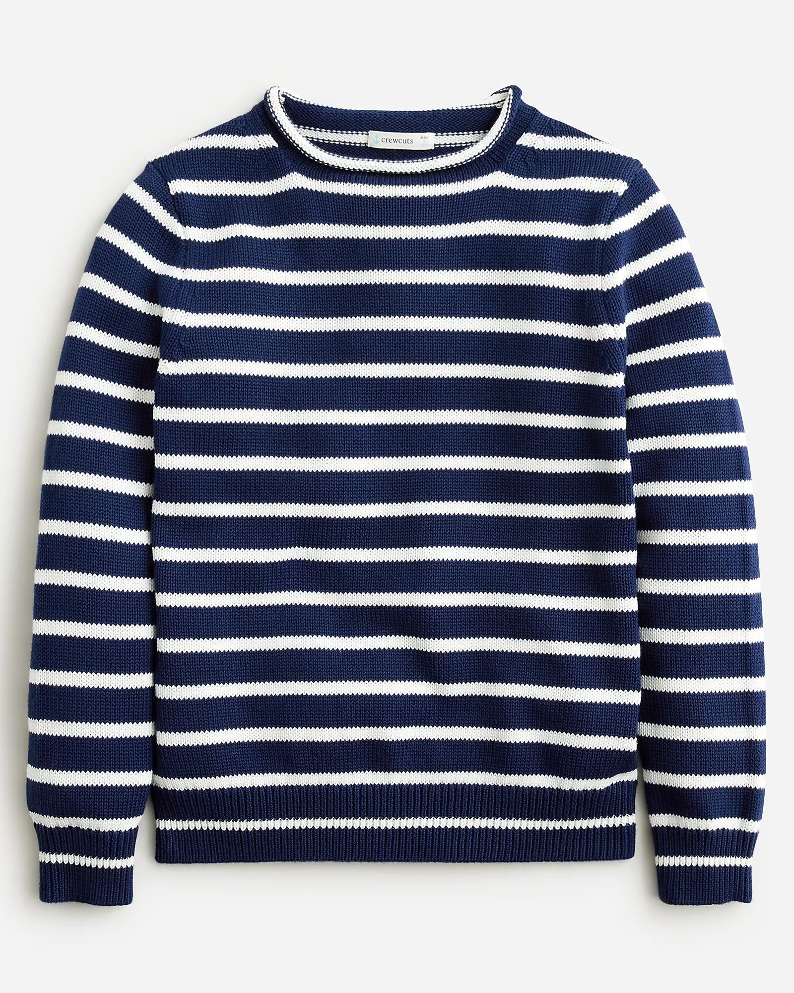 Boys' heritage cotton Rollneck™ sweater in stripe | J.Crew US