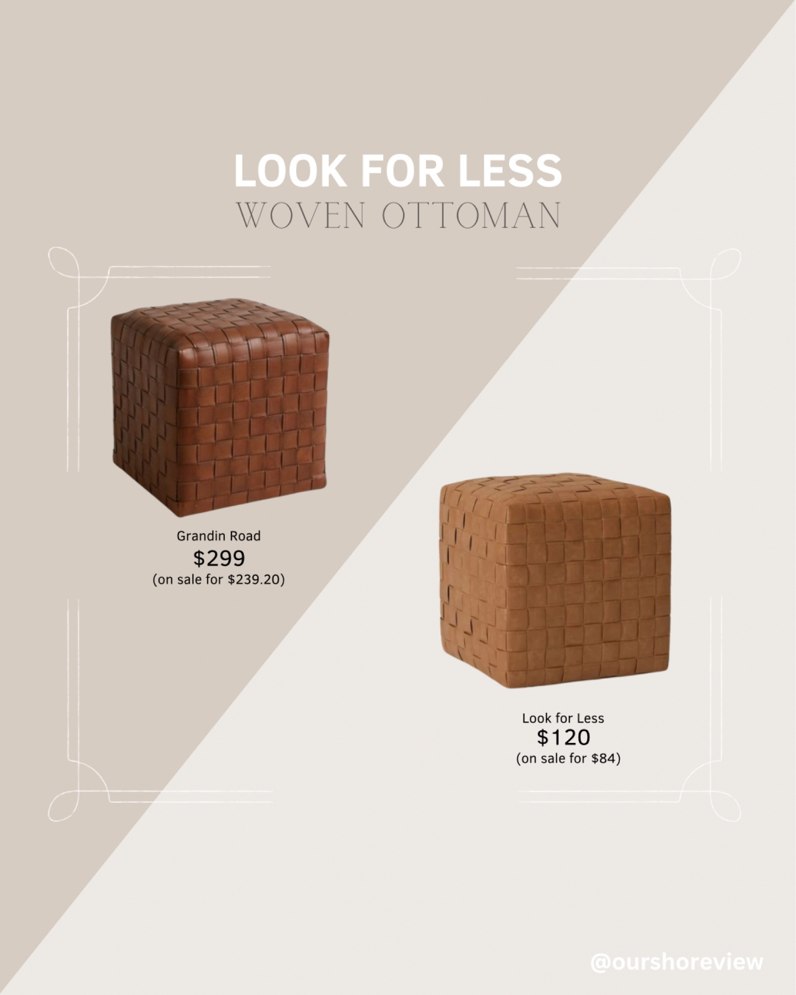 ✨ Look for Less Find! ✨

Check out this gorgeous woven ottoman! The splurge option from Grandin Road is genuine leather, but I found a stunning faux leather version for a fraction of the price. And it looks just as beautiful! 

I love the idea of having a set of two for extra seating around the holidays. You can tuck them under a console table, place them in front of the fireplace, or even use them as side tables. Such a versatile and stylish piece at an amazing price! 

#LTKStyleTip #LTKHome #LTKSaleAlert