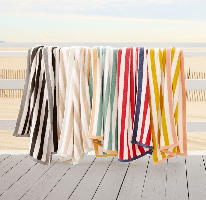 Biarritz Woven Stripe Beach Towel | West Elm (US)