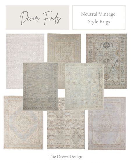 Neutral vintage style area rugs for your home. Perfect for a bedroom or living room!

#LTKFind #LTKstyletip #LTKhome