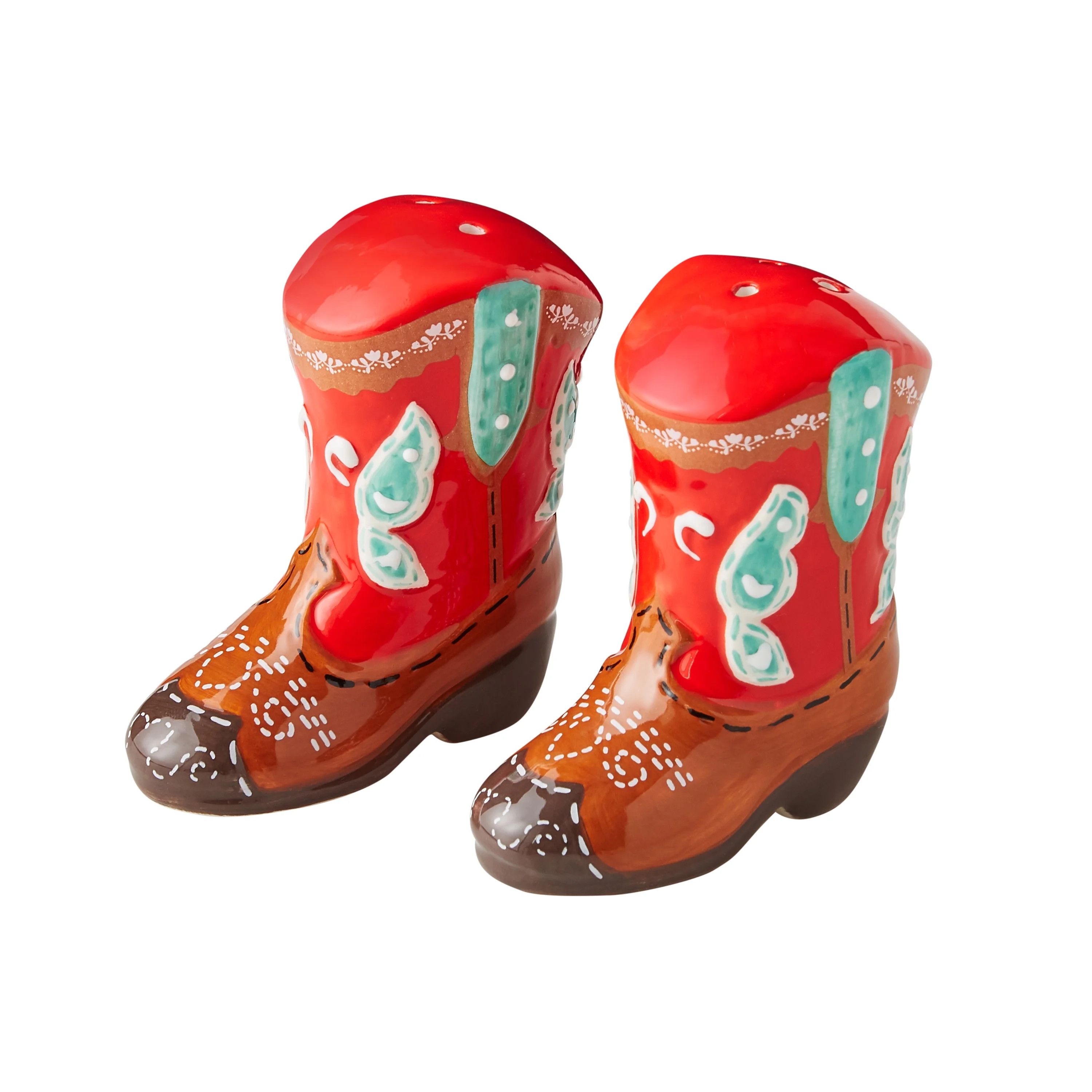 The Pioneer Woman Red Cowboy Boots Salt and Pepper Shaker Set - Walmart.com | Walmart (US)