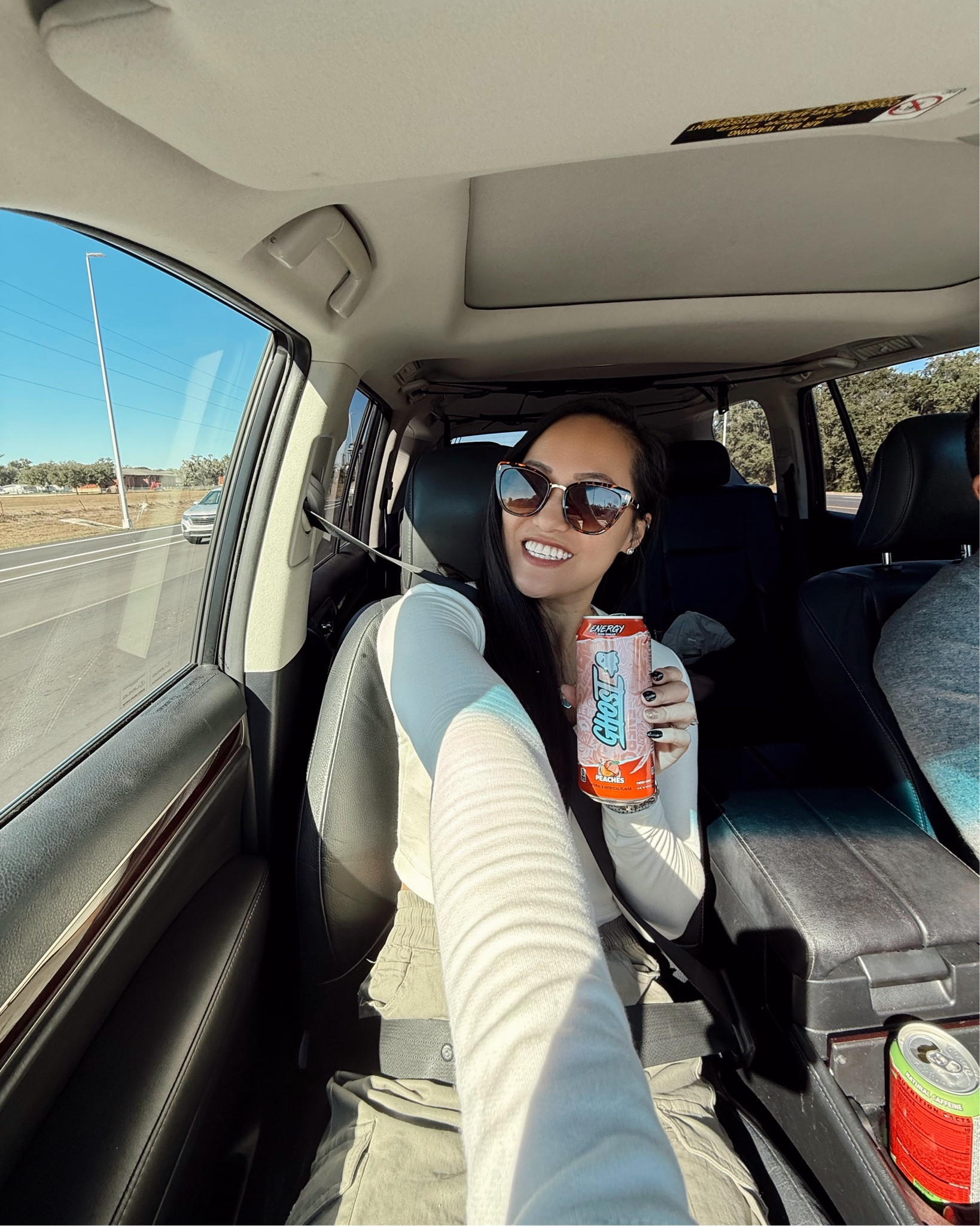 Passenger princess vibes 👑
Hubby spoils me & I happily accept it 🤭
He even ran into Walgreen to get me my Loreal Infallible Felt Tip Eyeliner. Linked my sunnies + comfy car-day essentials. Like my Ghost energy drink! ✨

#LTKdayinmylife #LTKvlog #LTKootd