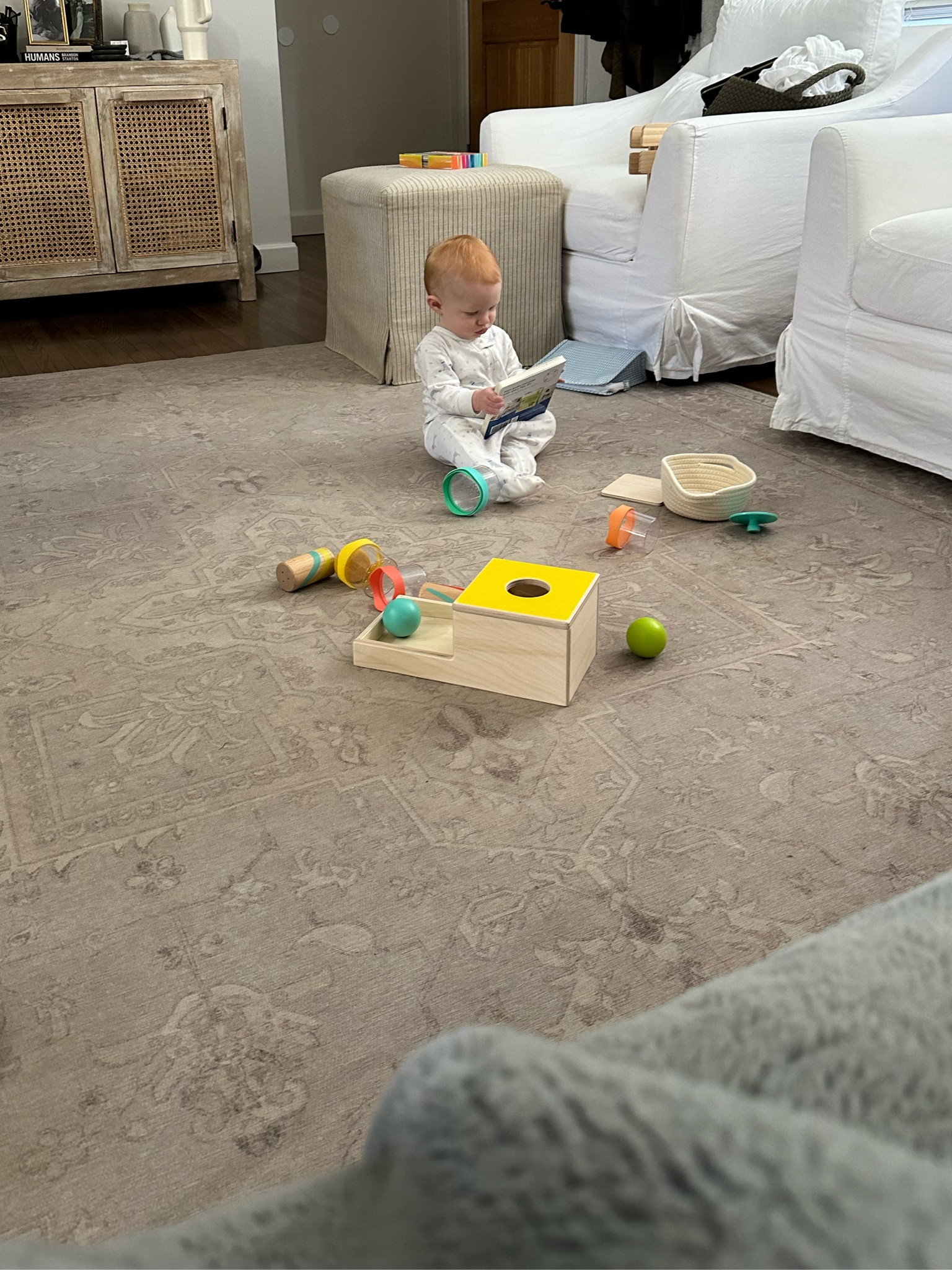 Our ruggable rug! Easy to clean with pets and kids, color looks a bit different than in online photo